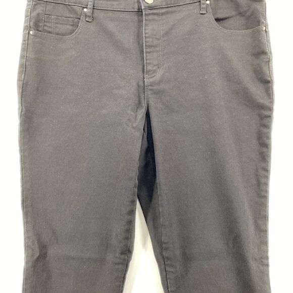 Reitmans R Jeans Womens Size 33 Black Denim 5 Pocket Slim Ankle Fit Stretch - Picture 2 of 13